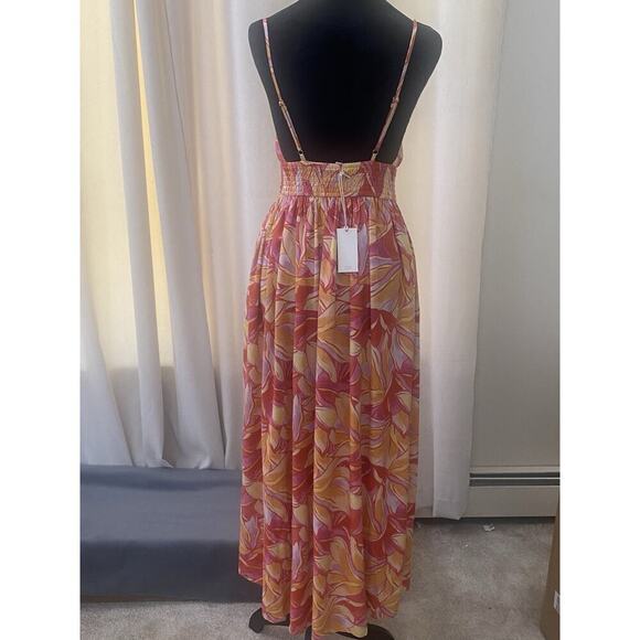 Z Supply Women’s Charmed Linen Blend Midi Dress Summer Resort Size S - Picture 2 of 6